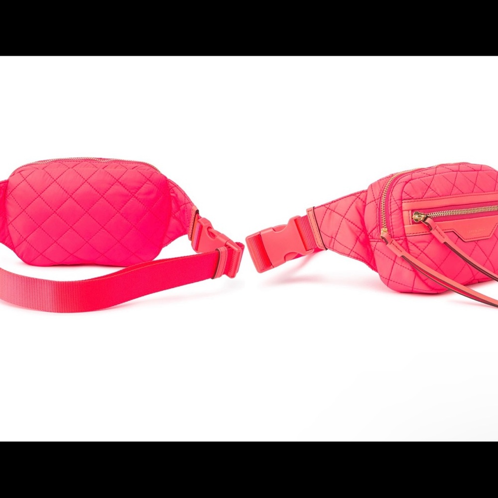 Quilted nylon belt bag